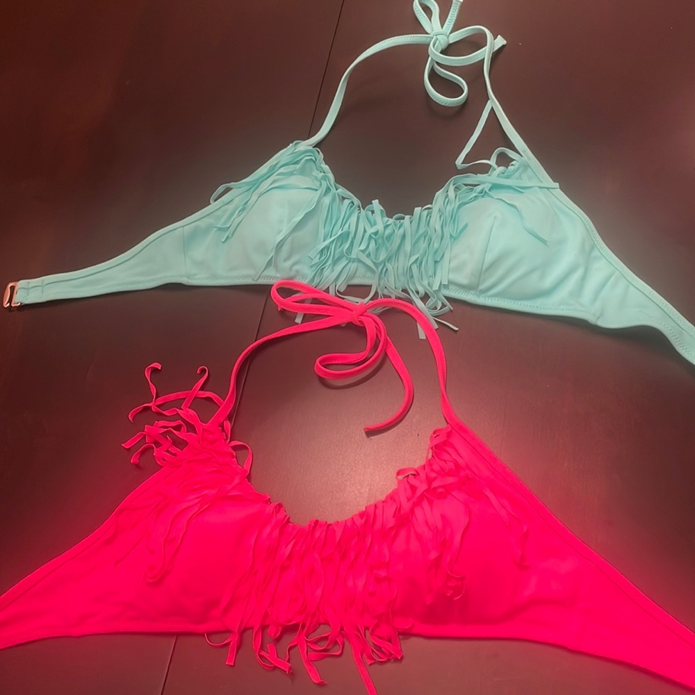 Victoria’s Secret fringe halter bikini tops size small